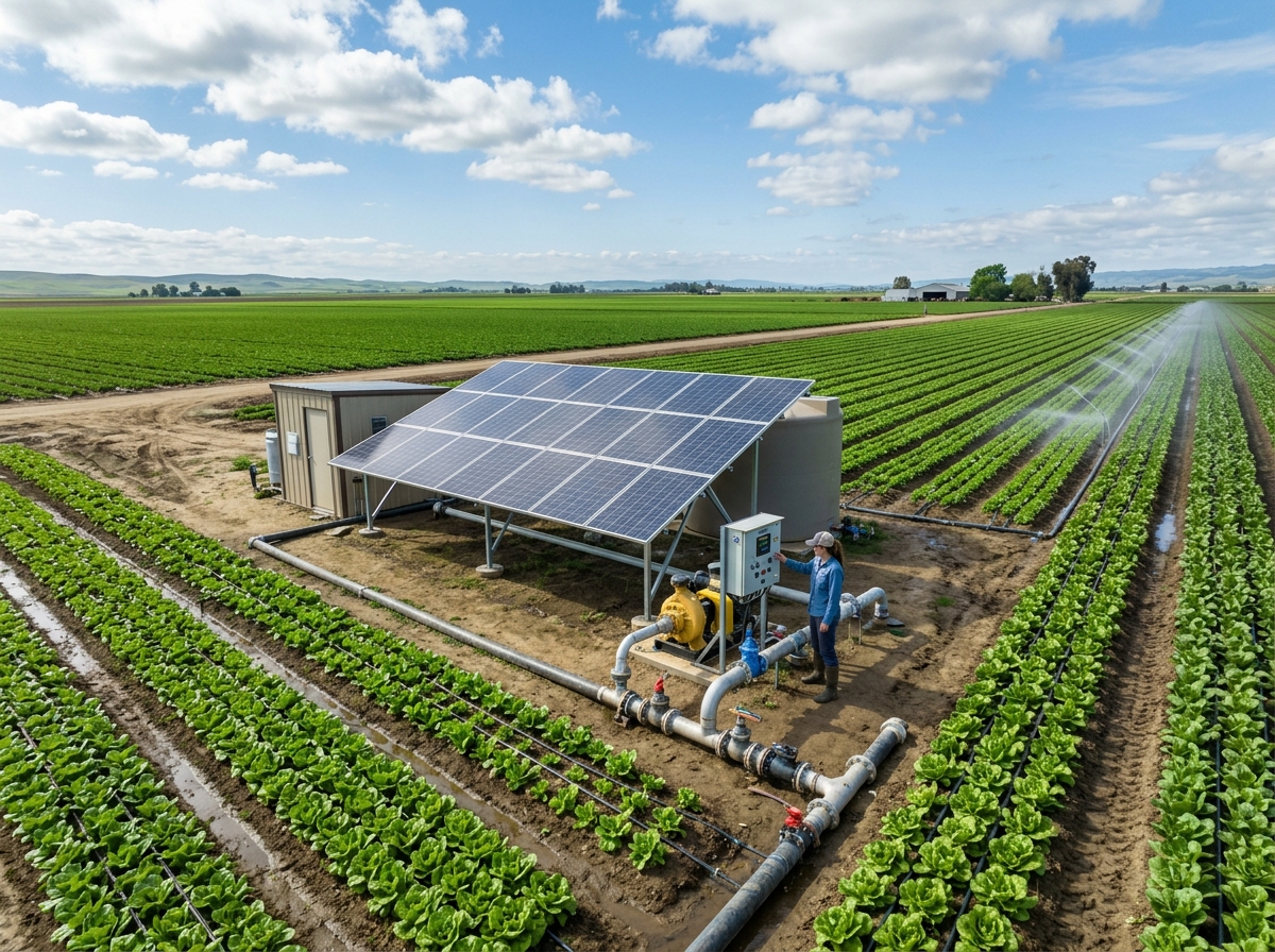 Agricultural solar pumping